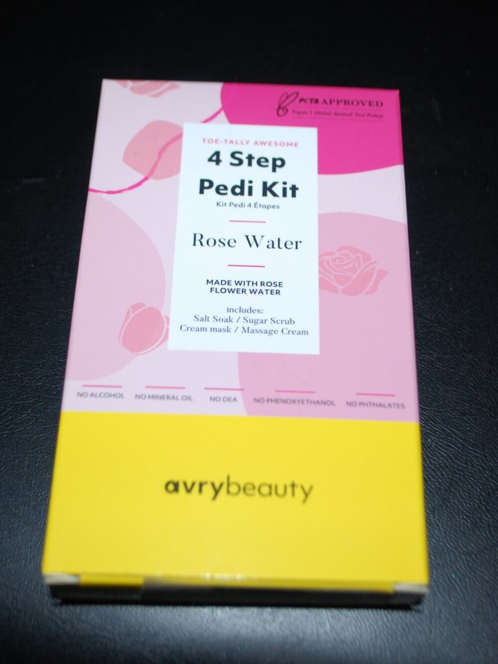 NEW IN BOX Avry 4 Step Pedi Kit - Rose Water